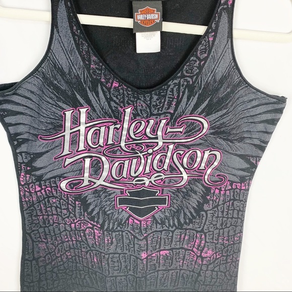 Harley Davidson Louisville KY Graphic Tank sz M - Picture 2 of 5